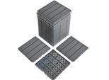 Fch Set Di 27 Piastrelle (2,4M²) Piastrelle Per Patio Piastrelle Per Balconi Piastrelle Resistenti Alle Intemperie, Grigio，30 X 30 X 2 Cm