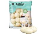 Candele Galleggianti Bolsius - Candele Decorative Per La Casa - 20 Pezzi - Diametro 45 Mm - Tempo Di Combustione 4,5 Ore - Cera Pregiata - Avorio - Senza Olio Di Palma