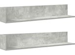 Syfax™ Mensole A Muro 2Pz Grigio Cemento 100X16,5X16,5Cm In Truciolato