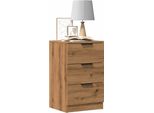 Vidaxl Comodini 2 Pz. Rovere Artigianale 40X36X65 Cm Materiale A Base Di Legno