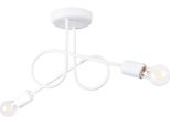 Lampadario Loop 2 Bianco 2Xe27 15W Acciaio 25.5X18X57Cm Sollux Lighting