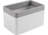 Scatola Portaoggetti Sunware Sigma Home 1,65L Organizzatore In Plastica Bianco Grigio