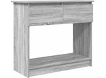 Vidaxl Tavolo Consolle Con Cassetti Grigio Sonoma 85,5X38,5X74,5 Cm