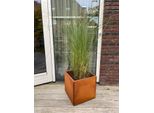 Fioriera - Vaso In Acciaio Corten 50 X 50 X 50 Cm - Per Pezzo