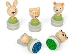 Timbri Giocattolo In Legno Bigjigs - Animali - 20 Pezzi - Creativi