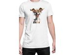 Maglietta Da Uomo Funny Dogs Breeds Chihuahua Dog Breed, Man 3XL , Blanc