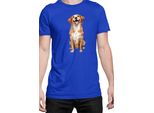 Maglietta Da Uomo Funny Dogs Breeds Novia Scotia Duck Tolling Retriever Dog Breed, Man 3XL , Bleu