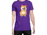 Maglietta Da Uomo Funny Dogs Breeds Shiba Inu Dog Breed, Man 3XL , Lilas