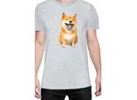 Maglietta Da Uomo Funny Dogs Breeds Shiba Inu Dog Breed, Man S , Gris