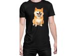 Maglietta Da Uomo Funny Dogs Breeds Shiba Inu Dog Breed, Man L , Noir