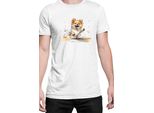 Maglietta Da Uomo Funny Dogs Breeds Pomeranian Dog Breed, Man S , Blanc