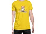 Maglietta Da Uomo Funny Dogs Breeds Pomeranian Dog Breed, Man Xl , Jaune