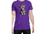 Maglietta Da Uomo Funny Dogs Breeds Rottweiler Dog Breed, Man 2XL , Lilas