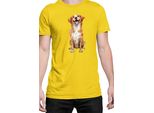Maglietta Da Uomo Funny Dogs Breeds Novia Scotia Duck Tolling Retriever Dog Breed, Man 2XL , Jaune