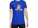 Maglietta Da Uomo Funny Dogs Breeds Pomeranian Dog Breed, Man 2XL , Bleu