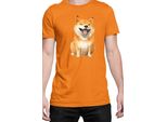 Maglietta Da Uomo Funny Dogs Breeds Shiba Inu Dog Breed, Man Xl , Orange