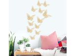 12Pcs 3D Farfalla Cava Adesivi Murali Struttura Metallica Soggiorno Camera Da Letto Decorazione Casa