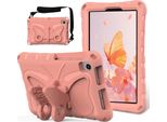 Custodia Per Bambini Per Lenovo Tab M8 4Th Gen/3Rd Gen/Tab M8 Hd/Tab M8 Fhd, Custodia Antiurto In Eva Leggera Con Tracolla E Supporto Per Fiocco Rosa