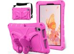 Custodia Per Bambini Per Lenovo Tab M8 4Th Gen/3Rd Gen/Tab M8 Hd/Tab M8 Fhd, Custodia Antiurto In Eva Leggera Con Tracolla E Supporto Per Fiocco Rosa