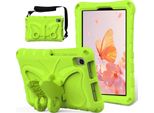 Custodia Per Bambini Per Lenovo Tab M8 4Th Gen/3Rd Gen/Tab M8 Hd/Tab M8 Fhd, Custodia Leggera In Eva Antiurto Con Tracolla E Supporto Per Papillon Verde Erba