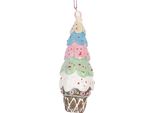 Targhetta Natalizia Clayre & Eef Ø 5X13 Cm Gelato In Plastica Multicolore