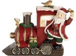 Clayre & Eef Decorazione Natalizia Figura Babbo Natale 16X10X13 Cm Plastica Rossa