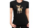 Maglietta Da Donna Dogs Breeds Chihuahua Dog Breed 005, Lady Xs , Noir
