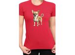 Maglietta Da Donna Dogs Breeds Chihuahua Dog Breed 005, Lady S , Rouge