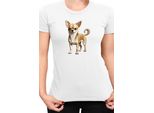 Maglietta Da Donna Dogs Breeds Chihuahua Dog Breed 005, Lady Xs , Blanc