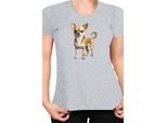 Maglietta Da Donna Dogs Breeds Chihuahua Dog Breed 005, Lady M , Gris
