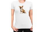 Maglietta Da Donna Dogs Breeds Chihuahua Dog Breed 006, Lady Xl , Blanc