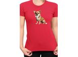Maglietta Da Donna Dogs Breeds Chihuahua Dog Breed 006, Lady L , Rouge
