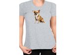 Maglietta Da Donna Dogs Breeds Chihuahua Dog Breed 006, Lady 2XL , Gris
