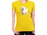 Maglietta Da Donna Dogs Breeds Maltese Dog Breed 005, Lady L , Jaune