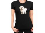 Maglietta Da Donna Dogs Breeds Maltese Dog Breed 005, Lady Xl , Noir