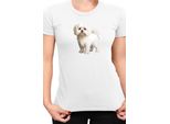 Maglietta Da Donna Dogs Breeds Maltese Dog Breed 005, Lady Xl , Blanc