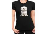 Maglietta Da Donna Dogs Breeds Maltese Dog Breed 006, Lady Xl , Noir