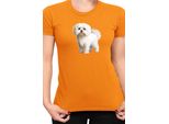 Maglietta Da Donna Dogs Breeds Maltese Dog Breed 005, Lady Xl , Orange
