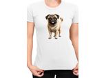 Maglietta Da Donna Dogs Breeds Pug Dog Breed 007, Lady Xs , Blanc