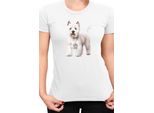 Maglietta Da Donna Dogs Breeds West Highland White Terrier Dog Breed 005, Lady S , Blanc