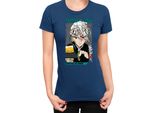 Maglietta Da Donna Demon Anime Slayer Kimetsu No Yaiba Uzui Tengen 001, Lady 2XL , Bleu Foncé