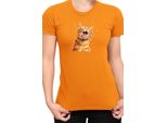 Maglietta Da Donna Funny Cats Breeds American Shorthair Cat, Lady Xs , Orange