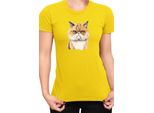 Maglietta Da Donna Funny Cats Breeds Exotic Shorthair Cat, Lady L , Jaune