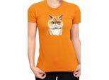 Maglietta Da Donna Funny Cats Breeds Exotic Shorthair Cat, Lady L , Orange