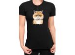 Maglietta Da Donna Funny Cats Breeds Exotic Shorthair Cat, Lady Xs , Noir
