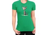 Maglietta Da Donna Funny Cats Breeds Oriental Shorthair Cat, Lady Xl , Vert