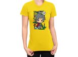 Maglietta Da Donna Demon Anime Slayer Kimetsu No Yaiba Chibi Giyu Tomioka, Lady Xl , Jaune