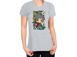 Maglietta Da Donna Demon Anime Slayer Kimetsu No Yaiba Chibi Giyu Tomioka, Lady L , Gris