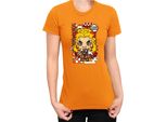 Maglietta Da Donna Demon Anime Slayer Kimetsu No Yaiba Chibi Kyojuro Rengoku, Lady Xl , Orange