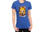 Maglietta Da Donna Demon Anime Slayer Kimetsu No Yaiba Chibi Kyojuro Rengoku, Lady L , Bleu